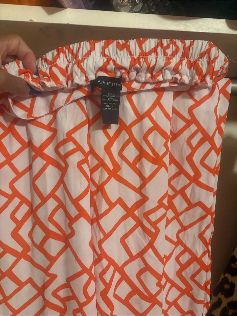 Ashley Stewart Orange & White Patterned Pance